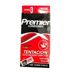 Preservativo Premier Rojo Tentaci c/3 + Gel