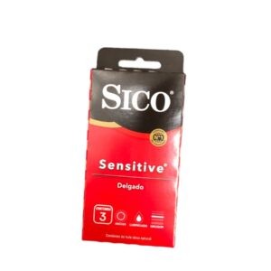 Preservativo Sico Sensitive Rojo c/3
